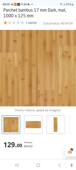 Parchet bambus imbinare clic