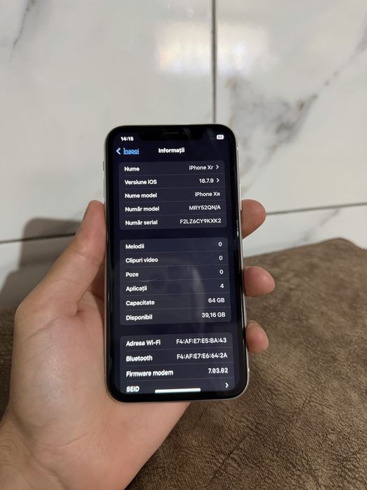 Vand IPhone XR 64 GB alb 94% bateria