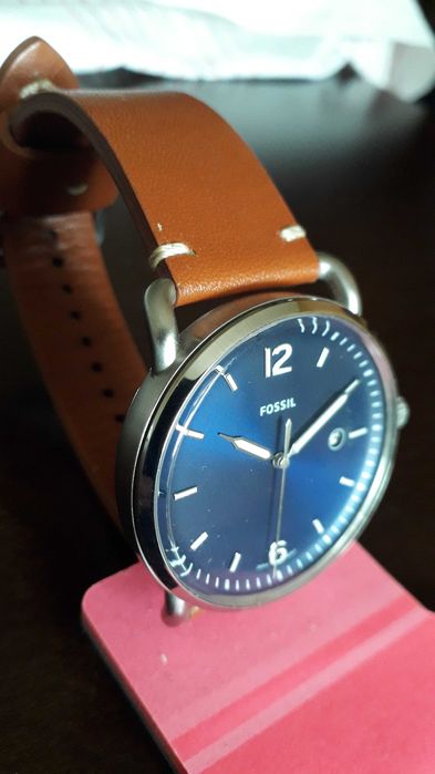 Ceas nou FOSSILF S5325 5 ATM barbatesc cu curea de piele,cadran analog