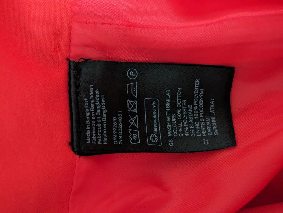 Fustă H&M roșu - portocaliu