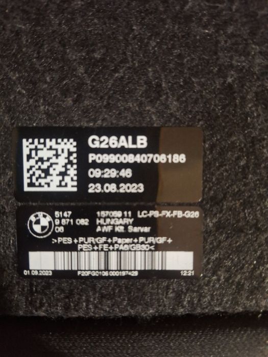 Оригинална предна кора за багажник BMW i4 / 4 Series