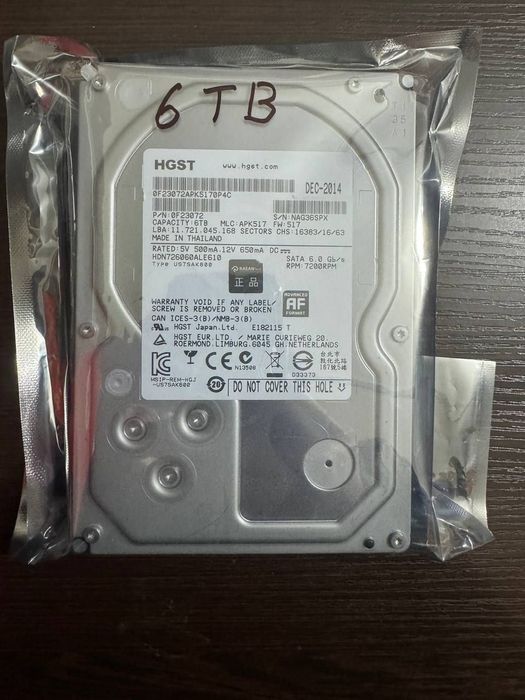 HDD TOSHIBA HGST WD 1TB 2TB 3TB 4Tb Количестве есть