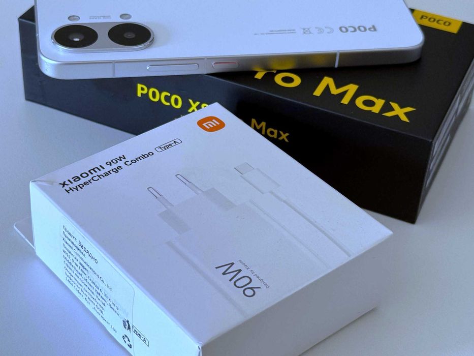 Бартер! 19м. Гаранция! Poco X8 Pro Max White (Бял) 8500mAh 100% Батерия. + 90W Адаптер.