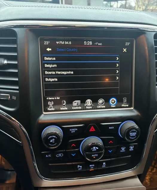 Оригинална Европейска милтимедия(навигация)Uconnect за JEEP