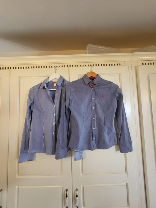 Set 2 cămăși cu dungi bumbac femei mărimea M