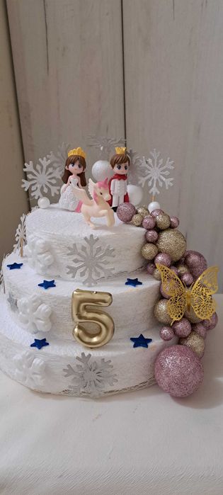 Бутафорна торта за дете/близнаци