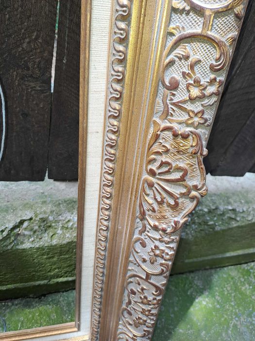 rama lemn tablou baroc foita aur 75/55 cm