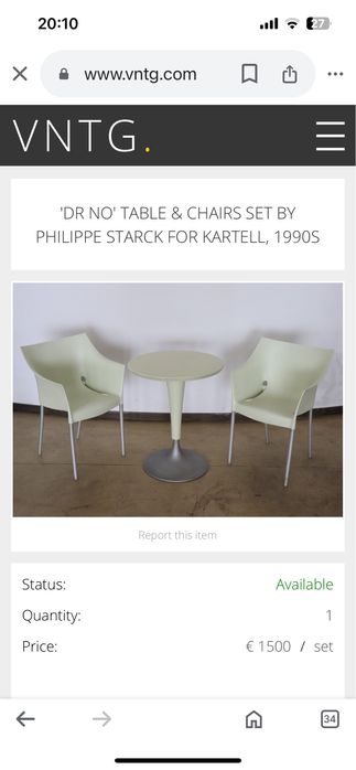 Градински сет от Philippe Starck за Kartell / 90-те