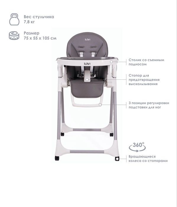 Детский стульчик для кормления iLovi
