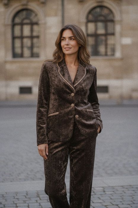 Coatum elegant cu pantaloni