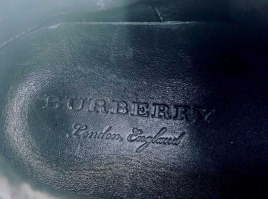 Burberry Sneakers Adidasi Studded Suede Black Mahogany Marime 35