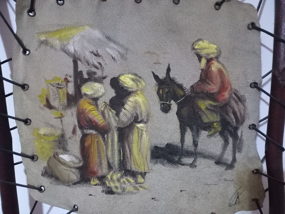 Картина ,рисунок на коже, Азия