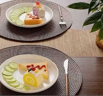 Комплект 4 броя красиви кръгли подложки за маса за сервиране