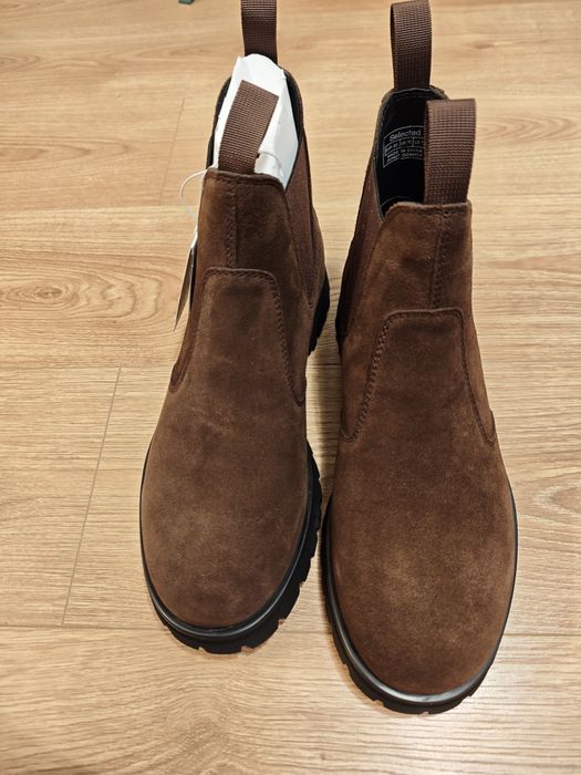 Ghete model Chelsea, piele naturala