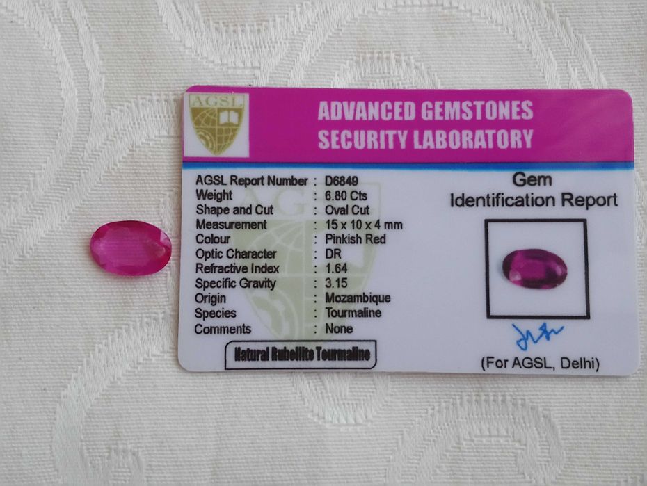 Естествен Хелиодор,  рубелит турмалин