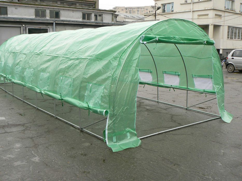 Solar/sera gradina, teava galvanizata,folie armata,marimi 2x2-8x20m ab