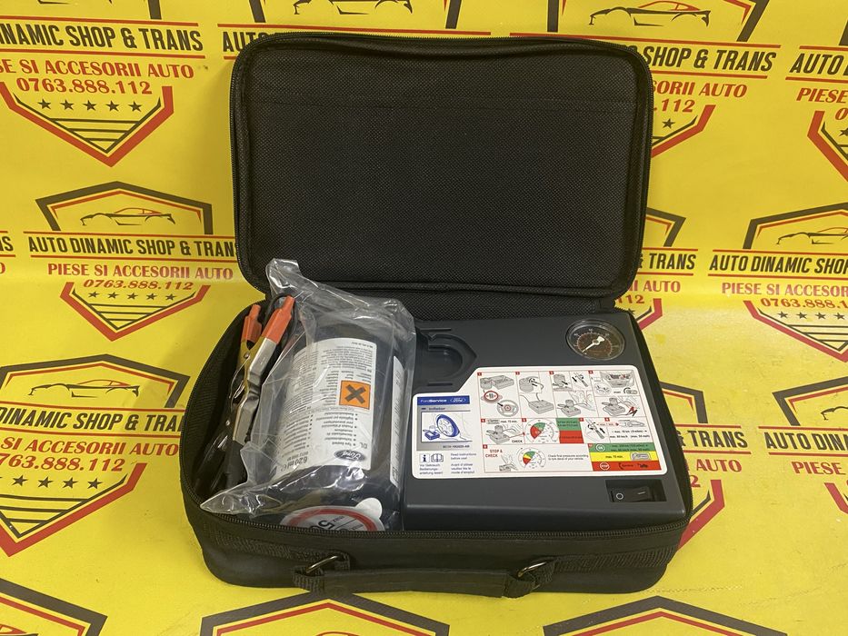 Compresor aer umflat roti auto masina Kit pana cu solutie Ford Transit