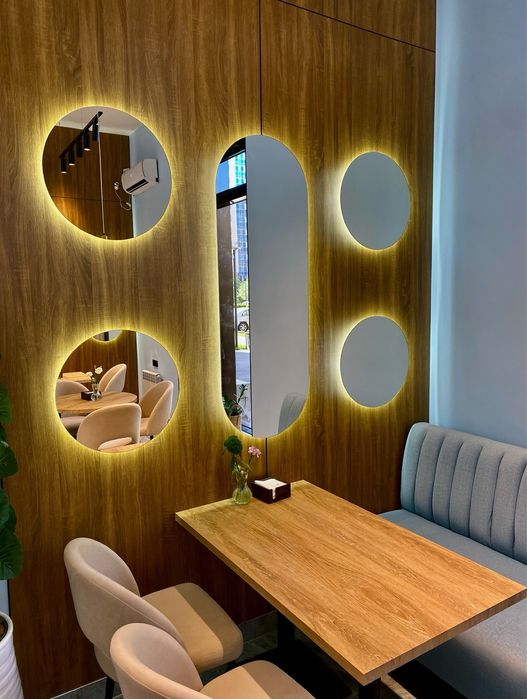 Зеркала для баров кафе, ресторанов