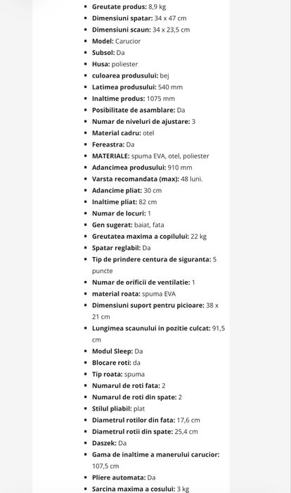 căruciorul sport Kinderkraft Trig 3