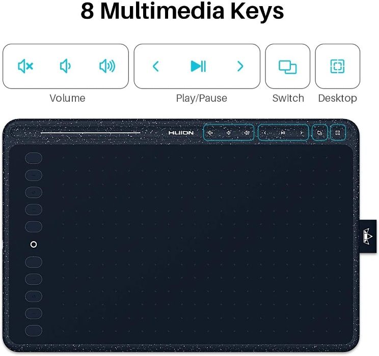 Графический планшет Huion HS611 (серый и тёмно синий)