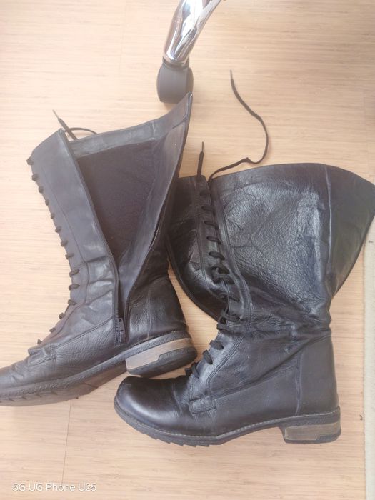 Ботуши естествена кожа 38 отлични