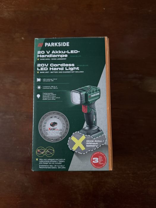 Лед работна лампа парксайд parkside x20v