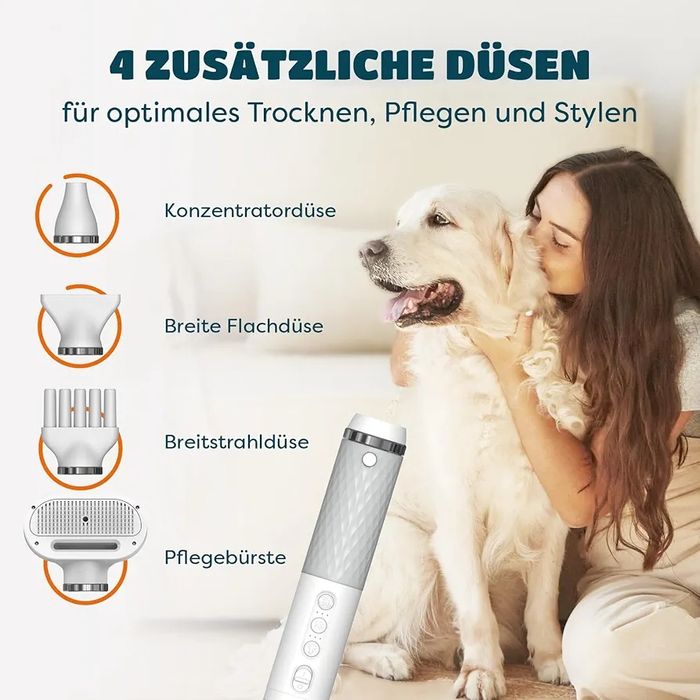 5-в-1 груминг сешоар и четка за домашни любимци KUUBIA 900W