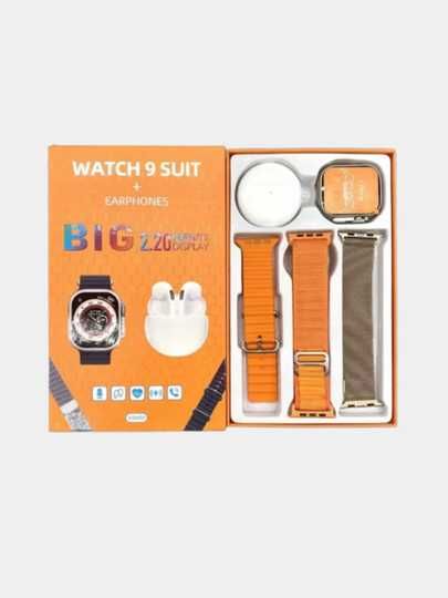 Умные смарт-часы, фитнес браслет Smart Watch, 49 мм + 3 ремешка