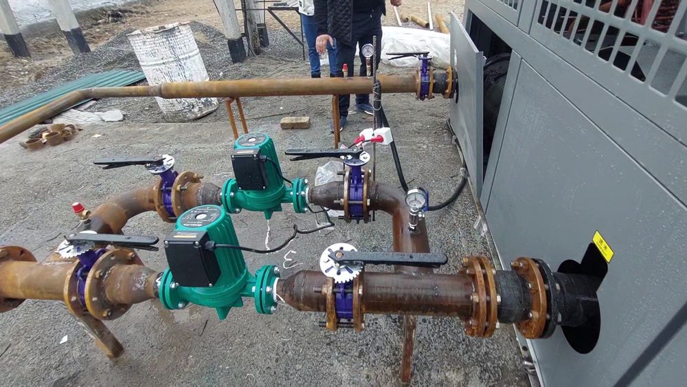 Чиллер котёл  фанкойл монтаж киламиз