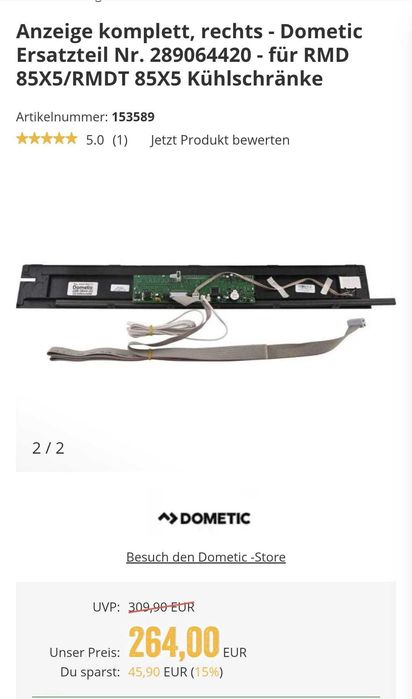Display-uri Dometic pentru frigidere din seria RMD /RMDT/ RMDM 85** perfect functionale sau noi, import Germania