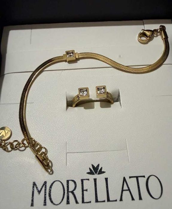 Пръстен и гривна Morellato (стомана със златно PVD покритие)