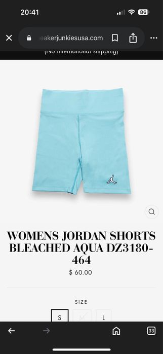 Jordan shorts BLEACHED AQUA