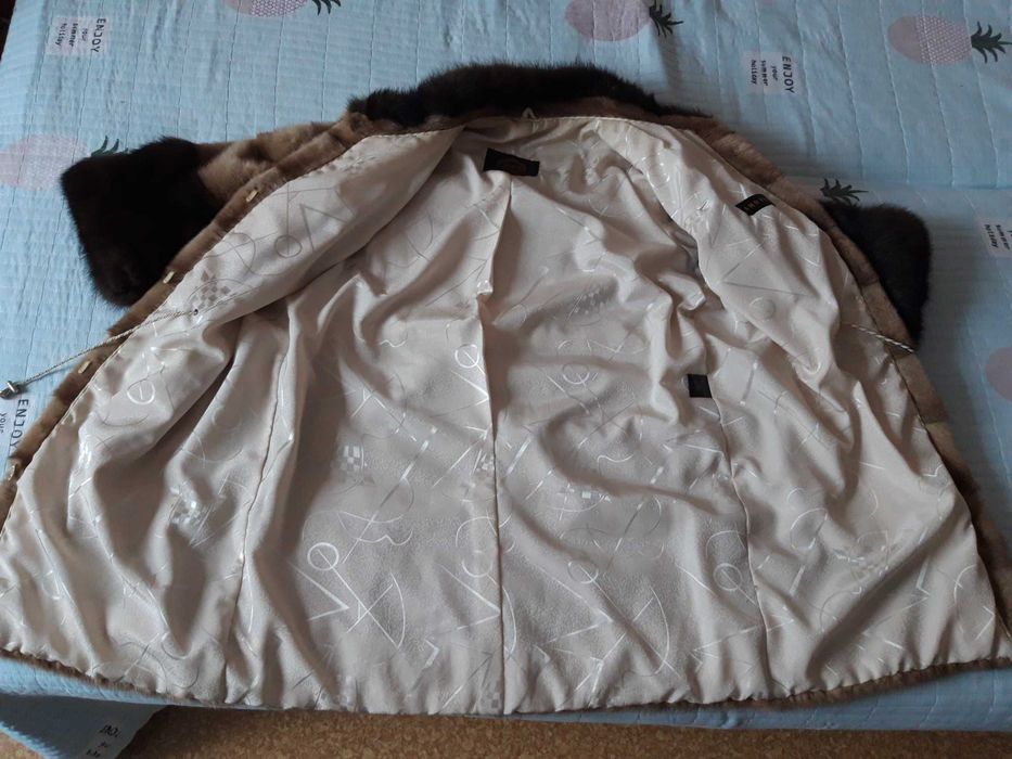 Норковая шуба с соболью