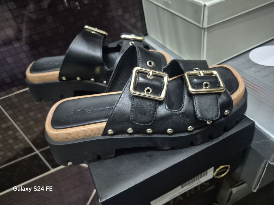 Естествена кожа сабо ,36