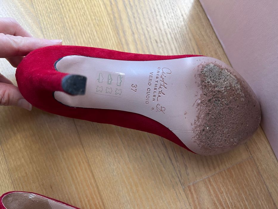 Дамски официални обувки, естествен велур No 37