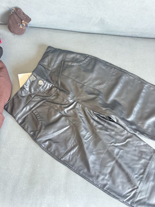 Брюки из экокожи