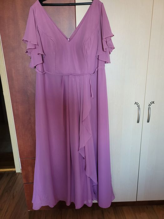 розова рокля 54 размер