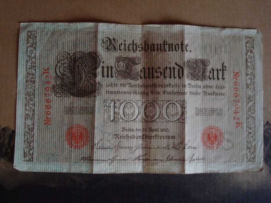 bancnota veche 1910 germania