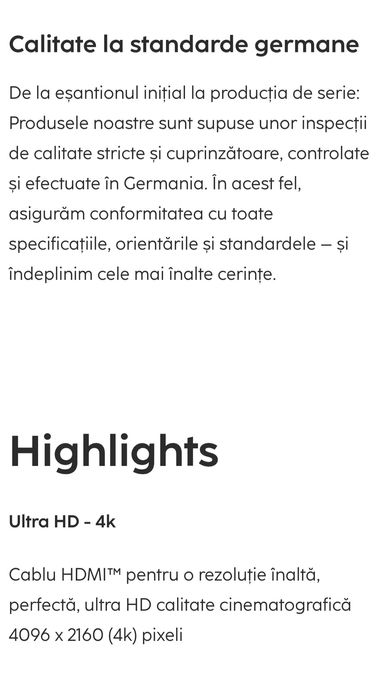 3m Cablu HDMI dublu ecranat de mare viteză Hama