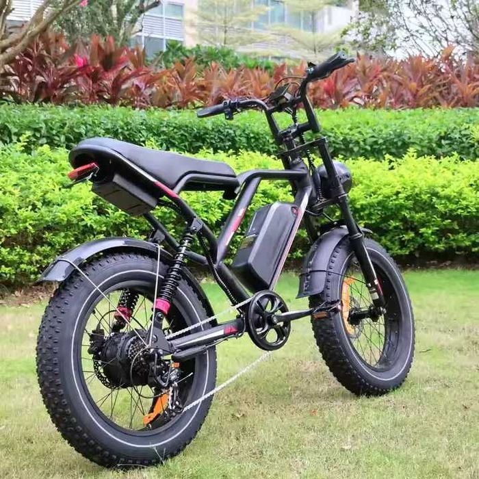 Ретро Електрически Fat Bike QBS8 1000W – Перфектен за град и офроуд