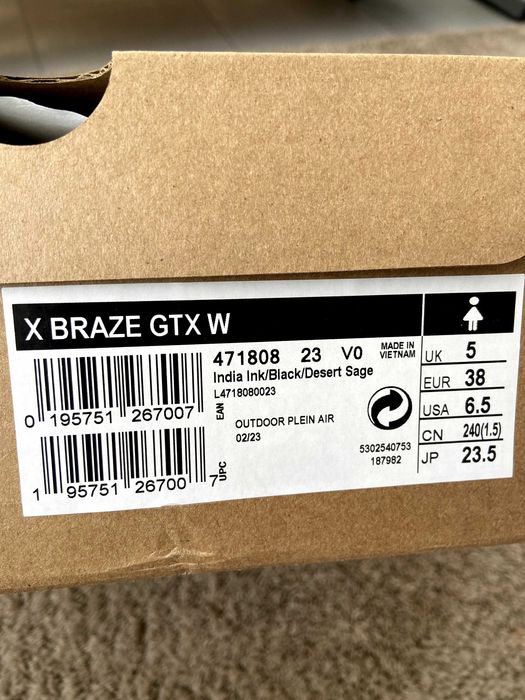 Ghete drumetie Salomon X Braze GTX W marime 38 Noi