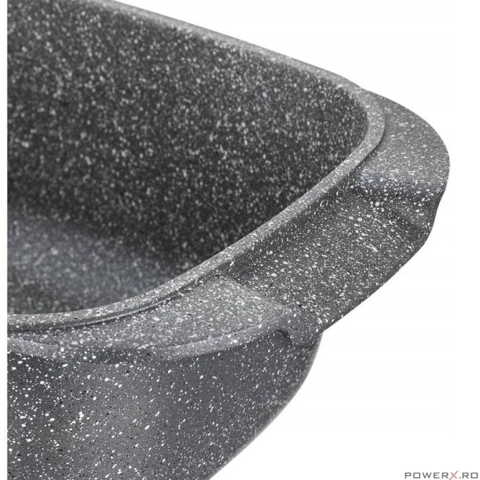 Vas termorezistent cu capac din aluminiu dreptunghilar pentru cuptor,