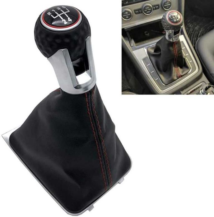 Топка с маншон и рамка Червен Шев VW Golf 7 /2011 -2015/ - 5 и 6ск.*