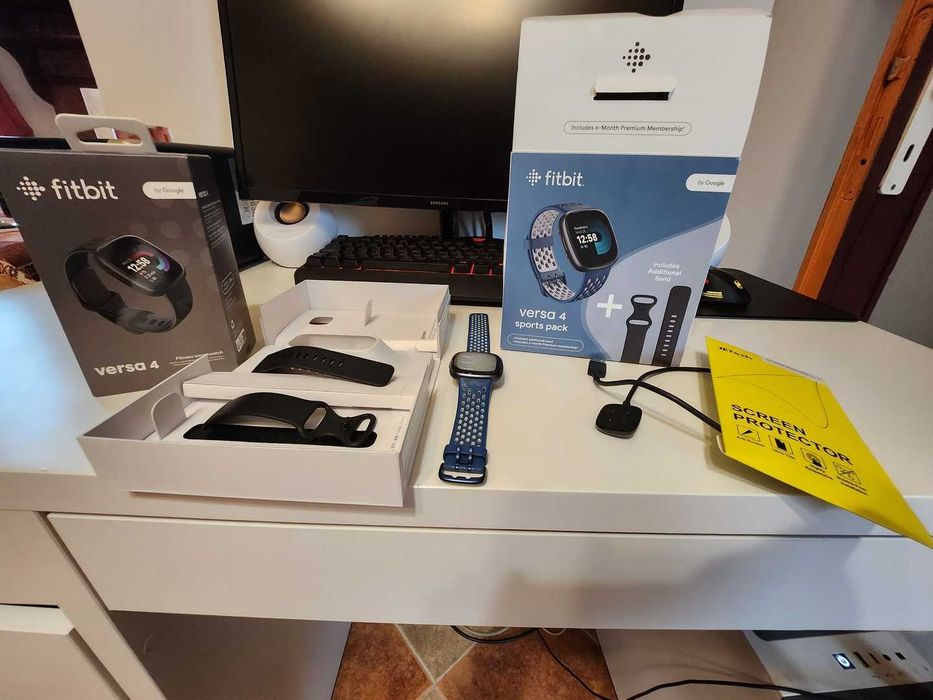 Fitbit Versa 4 с кутия, гаранция и 2 каишки