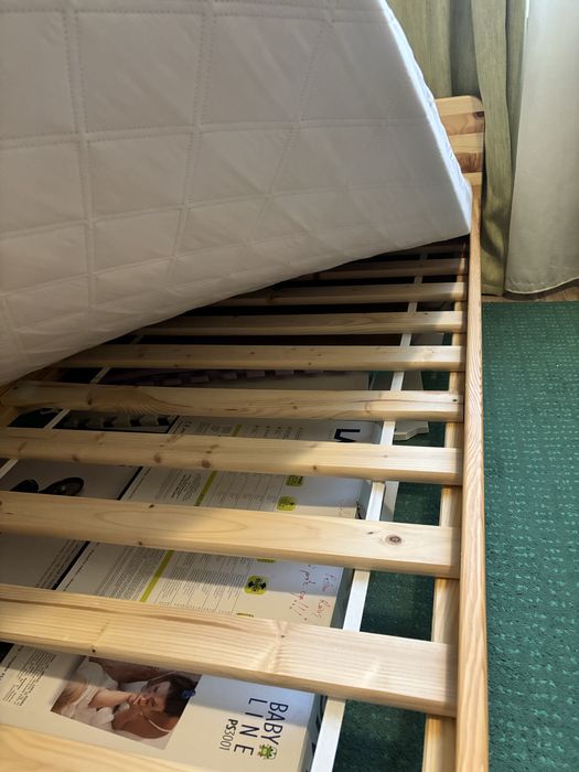 Pat toddler din lemn de pin