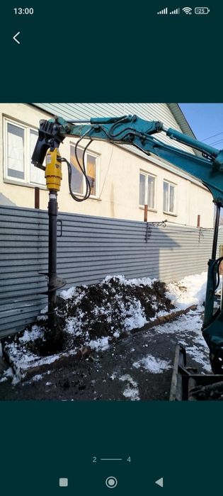 Услуги ямобура и мини-экскаватора