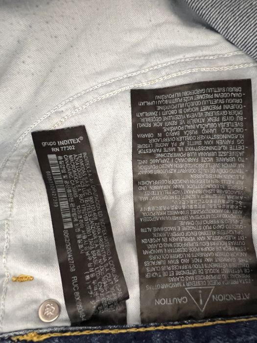 Blugi Zara cropped fit albaștri