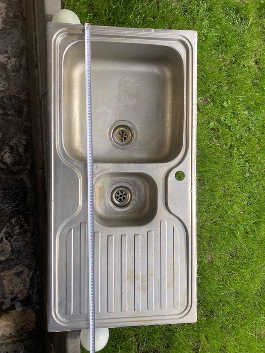 Кухненска мивка 100х50х18 със сифон