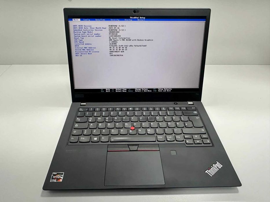 Laptop SH Lenovo Thinkpad T14 AMD Ryzen 5 PRO 4650U 512/16gb bat noua