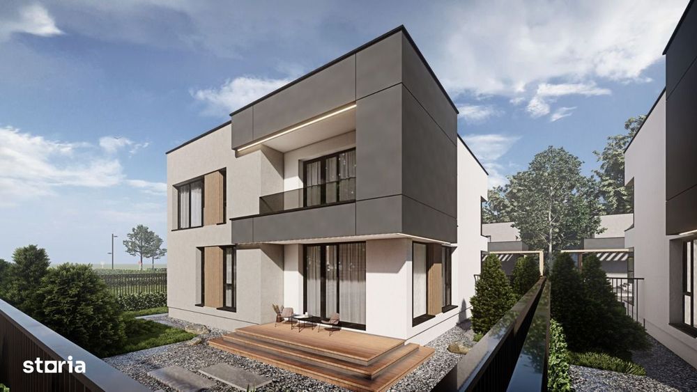 Teren Balotesti cu proiect vile gata de executie - Proiect, PUZ si AC